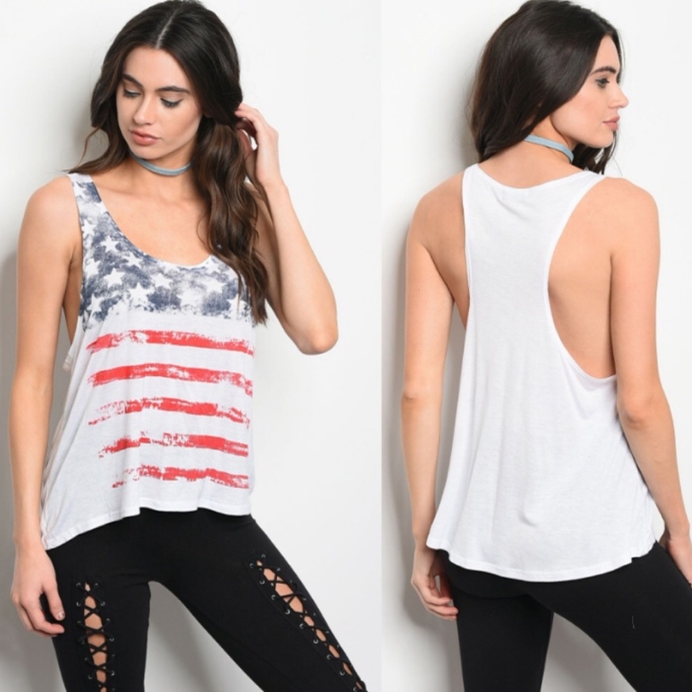 American Flag Tank USA Freedom Patriotic Tank 🇺🇸